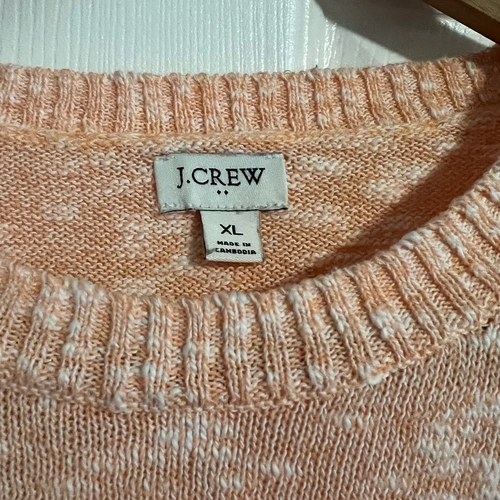 J. Crew Women's Light Peach Crew Neck Sweater - Picture 2 of 2